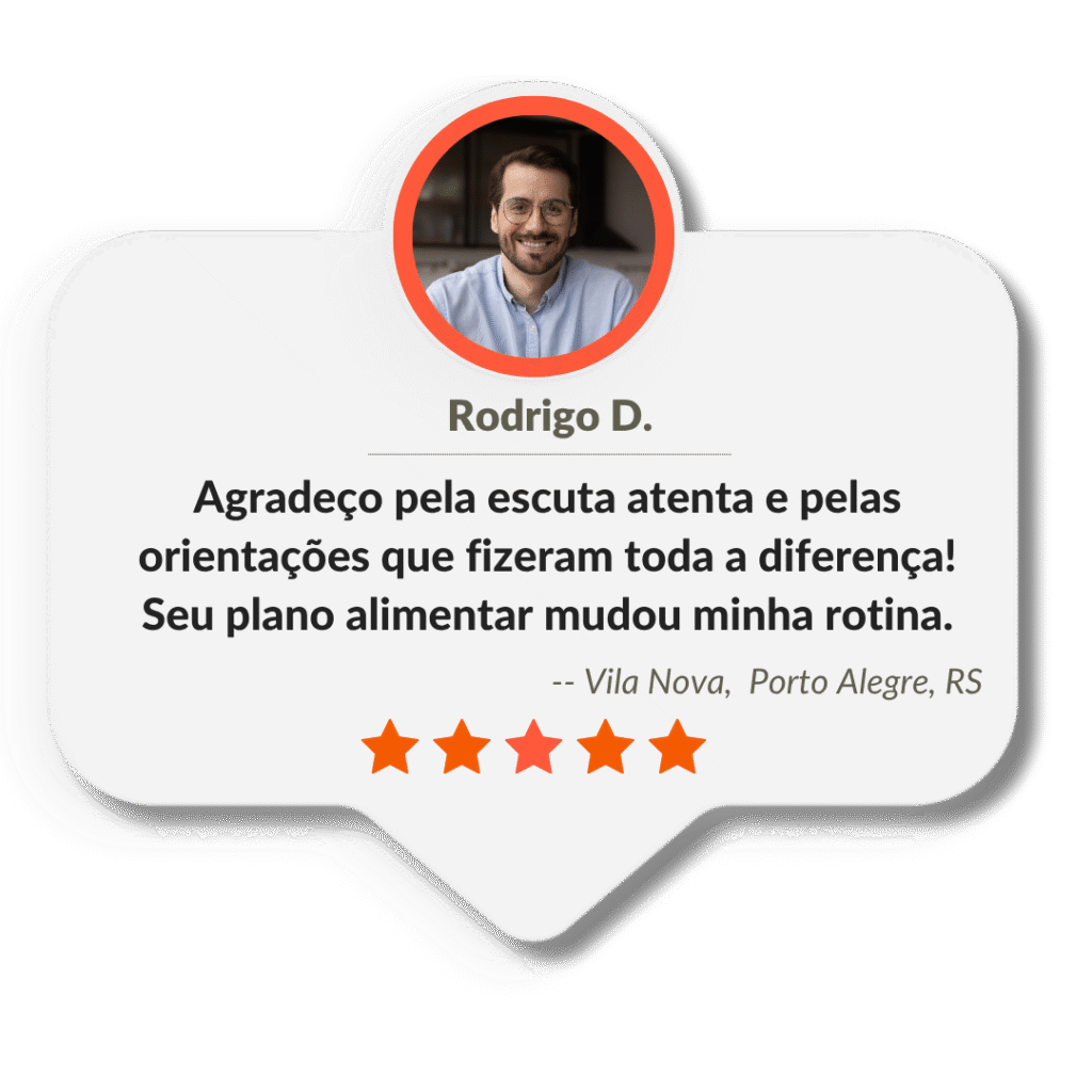 Depoimentos de pacientes satisfeitos com o atendimento da Nutricionista Gabriela Cardoso