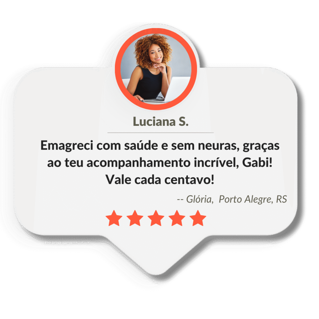 Depoimentos de pacientes satisfeitos com o atendimento da Nutricionista Gabriela Cardoso